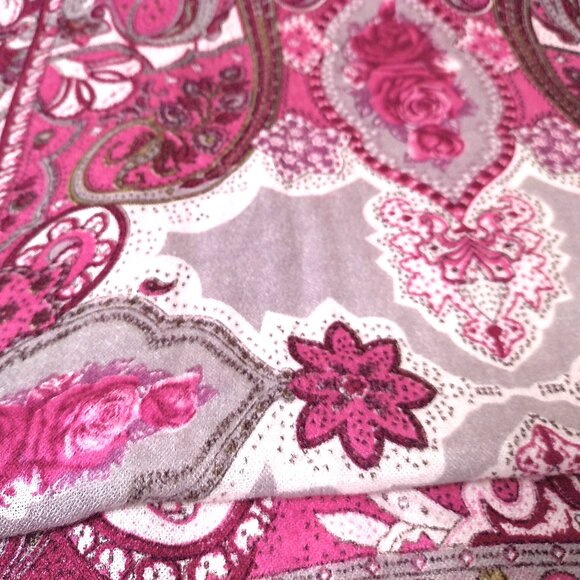 Pashmina NEW Pink Paisley Floral Print large long scarf wrap - Picture 6 of 8